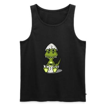 Baby T-Rex - Männer Premium Bio Tank Top - Schwarz - Vorne - Michal (187cm)