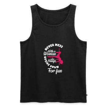 Pole Dance Fitness Coreography Dance Funny Pole - Männer Premium Bio Tank Top - Schwarz - Vorne - Michal (187cm)