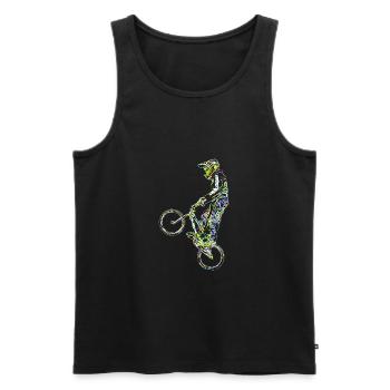 bmx racing - Débardeur bio Premium Homme - noir - Devant - AI Model Male 178 light (178cm)
