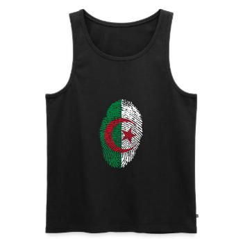 Algérie - Débardeur bio Premium Homme - noir - Devant - AI Model Male 178 light (178cm)