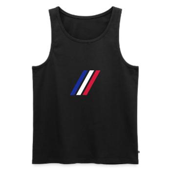 france stripe flag - Männer Premium Bio Tank Top - Schwarz - Vorne - AI Model Male 178 light (178cm)
