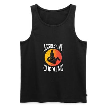 Jiu Jitsu Autodéfense - Débardeur bio Premium Homme - noir - Devant - AI Model Male 178 light (178cm)