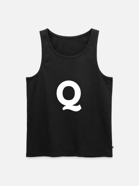 Q - Men's Premium Organic Tank Top - black