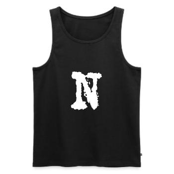 N - Men's Premium Organic Tank Top - black - Front - Michal (187cm)
