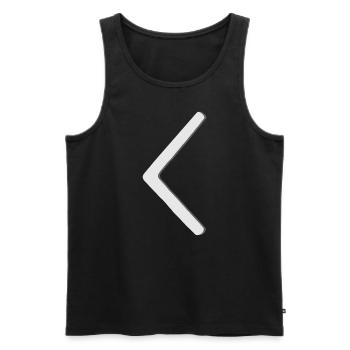 Futhark Runic Alphabet Kaunaz - Men's Premium Organic Tank Top - black - Front - AI Model Male 178 light (178cm)
