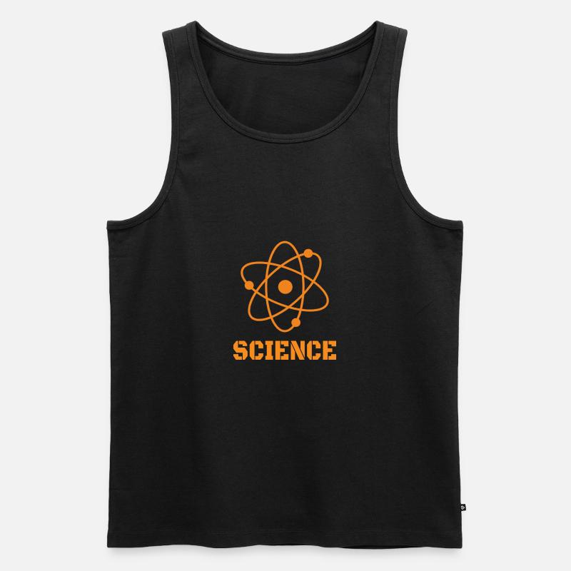 Physics: Science Atom - Men's Premium Organic Tank Top - black