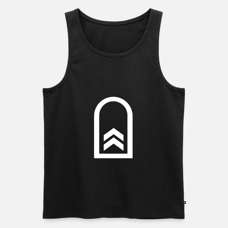 Oberfeldwebel white - Männer Premium Bio Tank Top - Schwarz