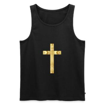 god god church church bible bible wedding wedding sign - Men's Premium Organic Tank Top - black - Front - Michal (187cm)