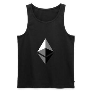 etherium ether ETH - Men's Premium Organic Tank Top - black - Front - AI Model Male 178 light (178cm)