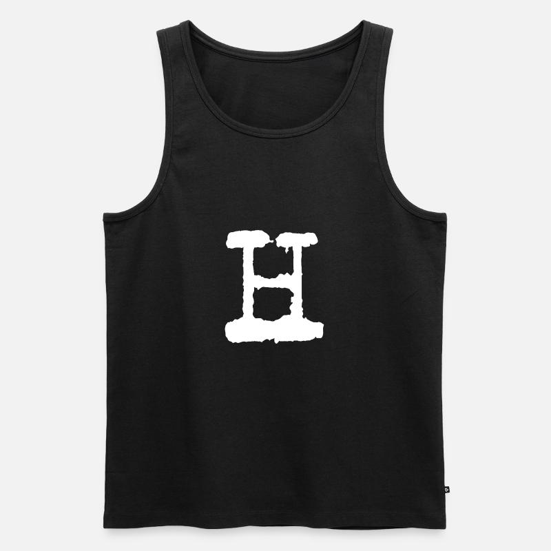 H - Männer Premium Bio Tank Top - Schwarz