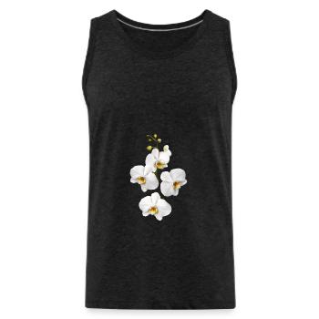 Orchidées - Débardeur bio Premium Homme - charbon - Devant - Alexander (188cm)