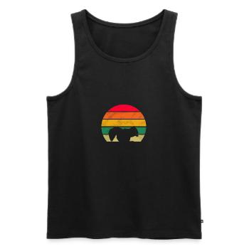 Forest Animal Forest Dweller Retro Écureuil - Débardeur bio Premium Homme - noir - Devant - Michal (187cm)