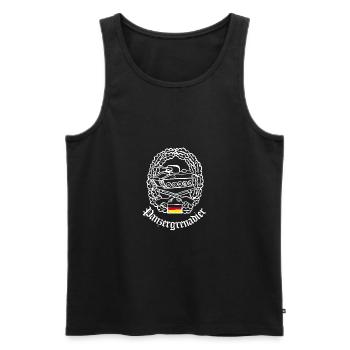 Panzergrenadier Bundeswehr - Männer Premium Bio Tank Top - Schwarz - Vorne - Michal (187cm)