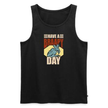 Dirt Biker Riding Have A Braapy Day Dirt Bike - Männer Premium Bio Tank Top - Schwarz - Vorne - AI Model Male 178 light (178cm)