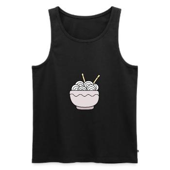 Ramen Noodles Japan Cuisine - Men's Premium Organic Tank Top - black - Front - Michal (187cm)