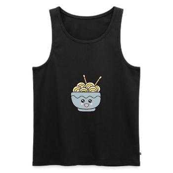 Ramen Nudeln Japan Küche - Männer Premium Bio Tank Top - Schwarz - Vorne - AI Model Male 178 light (178cm)