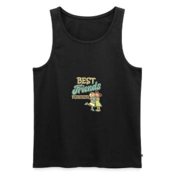 Amitié Amis Meilleurs Amis Shirt Classic - Débardeur bio Premium Homme - noir - Devant - Michal (187cm)