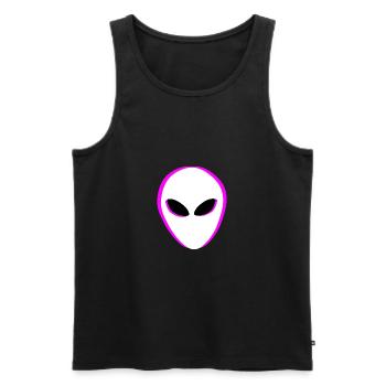 Aliens Alien Head - Men's Premium Organic Tank Top - black - Front - AI Model Male 178 light (178cm)