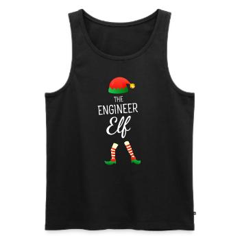The Engineer Elf - Christmas - Men's Premium Organic Tank Top - black - Front - Michal (187cm)