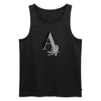 Alligator - Männer Premium Bio Tank Top - Schwarz - Vorne - AI Model Male 178 light (178cm)