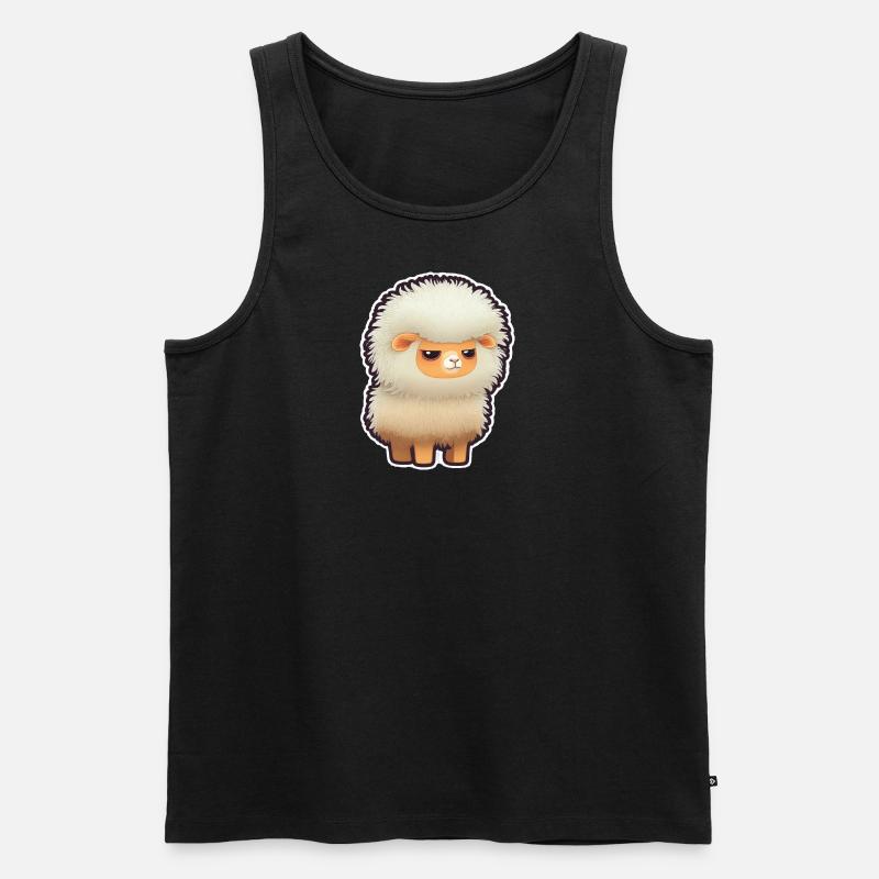 Grumpy Alpaka - Männer Premium Bio Tank Top - Schwarz