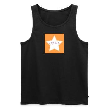 You are the star that seeks the way to love - Men's Premium Organic Tank Top - black - Front - AI Model Male 178 light (178cm)