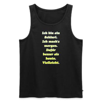 Mach das, was dich glücklicht macht. - Männer Premium Bio Tank Top - Schwarz - Vorne - AI Model Male 178 light (178cm)