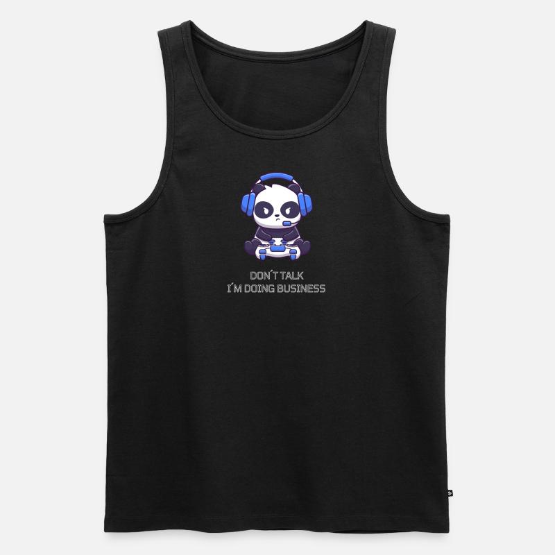 Dont talk im doing business - Männer Premium Bio Tank Top - Schwarz