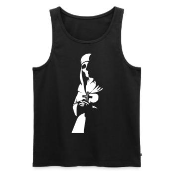Treten Sie in den Schatten Einzigartige Horror-Nonne, Satanisch, - Männer Premium Bio Tank Top - Schwarz - Vorne - Michal (187cm)
