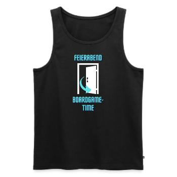Boardgametime hell - Männer Premium Bio Tank Top - Schwarz - Vorne - AI Model Male 178 light (178cm)