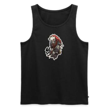 Rothaariger japanischer Yokai - Männer Premium Bio Tank Top - Schwarz - Vorne - AI Model Male 178 light (178cm)