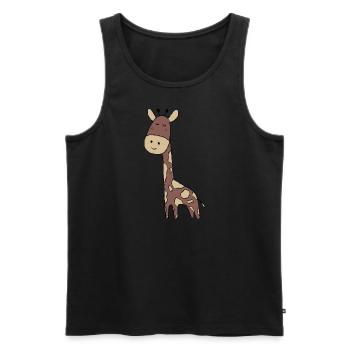 Girafe - Débardeur bio Premium Homme - noir - Devant - Michal (187cm)