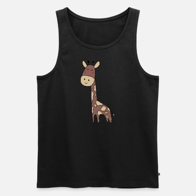 Giraffe - Männer Premium Bio Tank Top - Schwarz