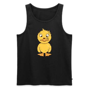 little duck befriends a ladybug - Men's Premium Organic Tank Top - black - Front - AI Model Male 178 light (178cm)