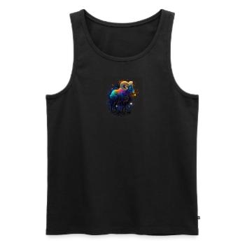 Widder Sternezeichen Aquarell Watercolor Boho - Männer Premium Bio Tank Top - Schwarz - Vorne - AI Model Male 178 light (178cm)
