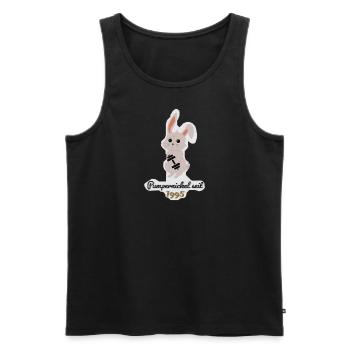 Sports Bunny - Men's Premium Organic Tank Top - black - Front - AI Model Male 178 light (178cm)