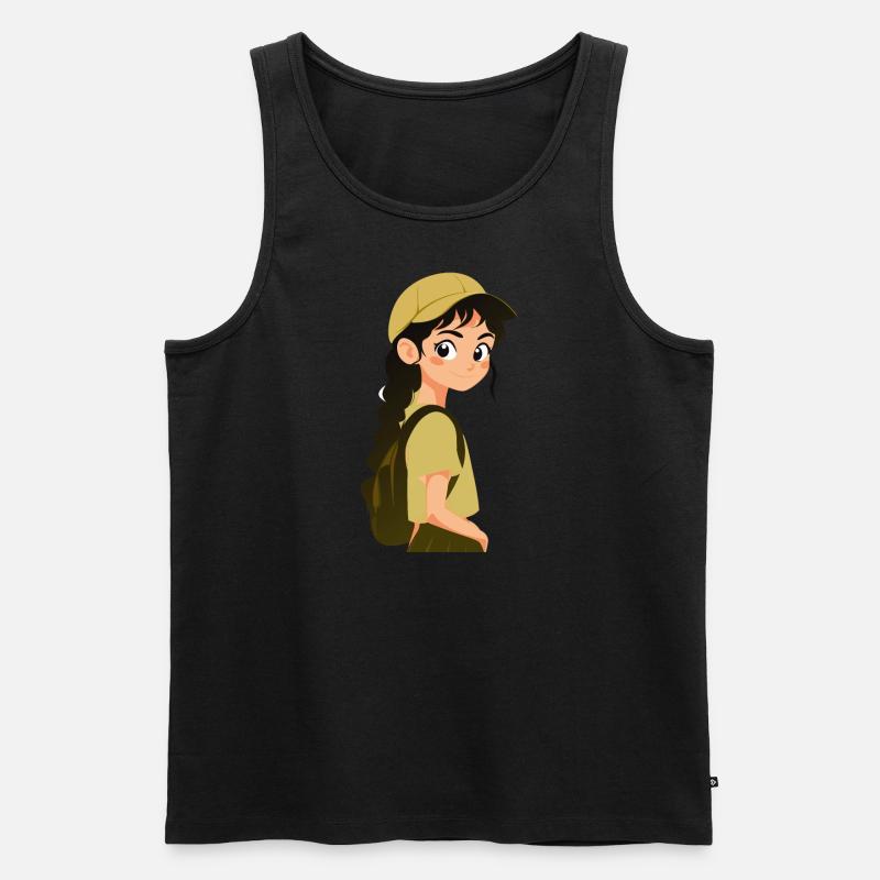 Schulmädchen Schulanfänger Schule - Männer Premium Bio Tank Top - Schwarz