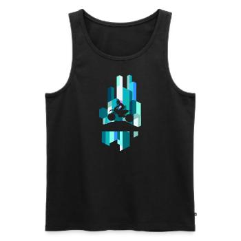 Motocross Offroad - Men's Premium Organic Tank Top - black - Front - AI Model Male 178 light (178cm)