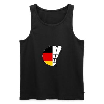 Federball Deutsche Flagge Badminton - Männer Premium Bio Tank Top - Schwarz - Vorne - Michal (187cm)