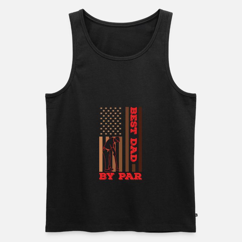 Golf - Männer Premium Bio Tank Top - Schwarz