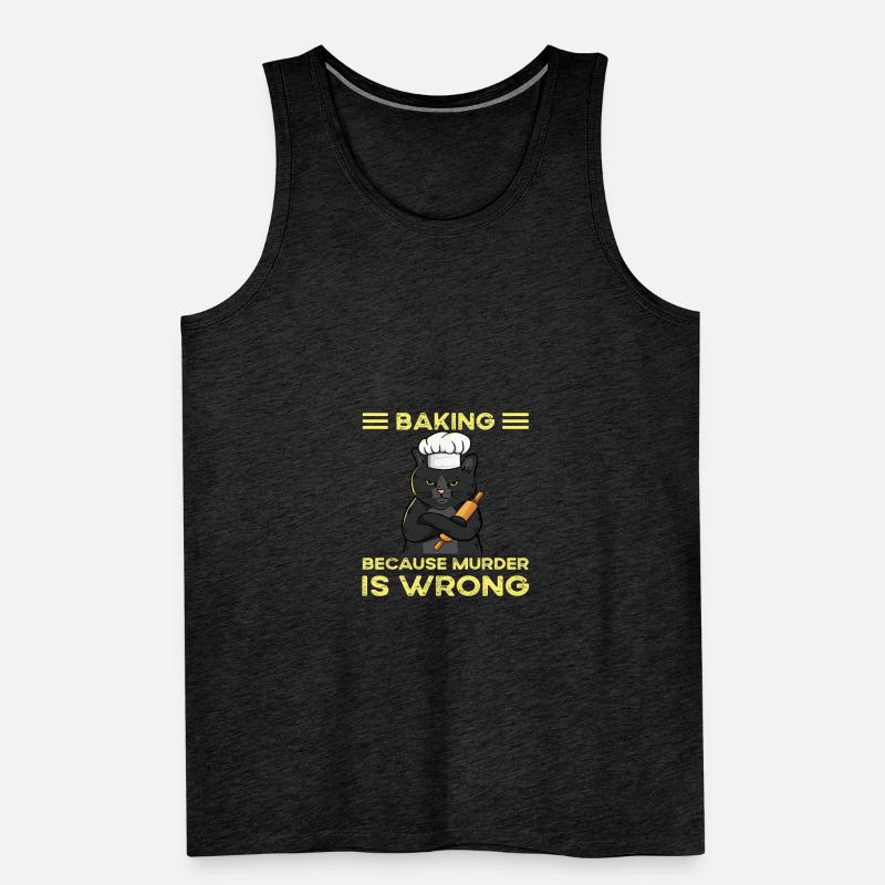 Baking Because Murder Is Wrong Débardeur bio Premium Homme