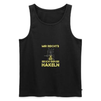 Mir Reichts Ich Geh Häkeln - Männer Premium Bio Tank Top - Schwarz - Vorne - AI Model Male 178 light (178cm)