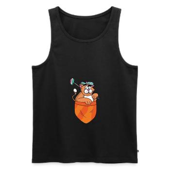Funny Golf Golfer Sport Fun Lovers - Men's Premium Organic Tank Top - black - Front - AI Model Male 178 light (178cm)