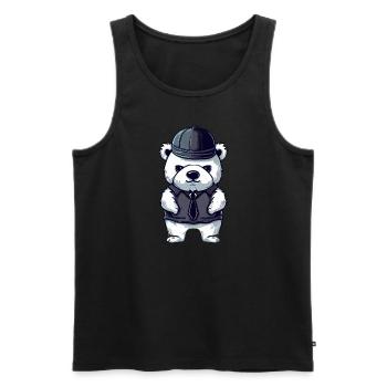 Cool Gangster Polar Bear - Men's Premium Organic Tank Top - black - Front - Michal (187cm)