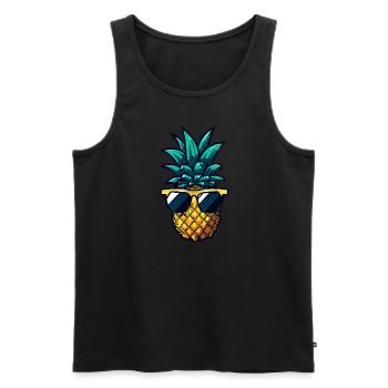 Cute Monkey Angel - Animal Fantasy Design - Men's Premium Organic Tank Top - black - Front - AI Model Male 178 light (178cm)