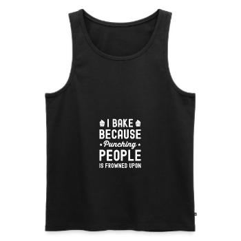 Baking Funny Saying Bake Baking Gift - Men's Premium Organic Tank Top - black - Front - AI Model Male 178 light (178cm)