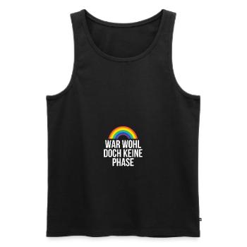 Rainbow Regenbogen Lesbe Pride LGBTQ Kleidung Mann - Männer Premium Bio Tank Top - Schwarz - Vorne - Michal (187cm)