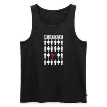 Karate Spruch für Karateka & Kampfsportler Kick - Männer Premium Bio Tank Top - Schwarz - Vorne - Michal (187cm)