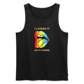 Androgyn Bisexual Gender Gay Trans Binary - Men's Premium Organic Tank Top - black - Front - AI Model Male 178 light (178cm)