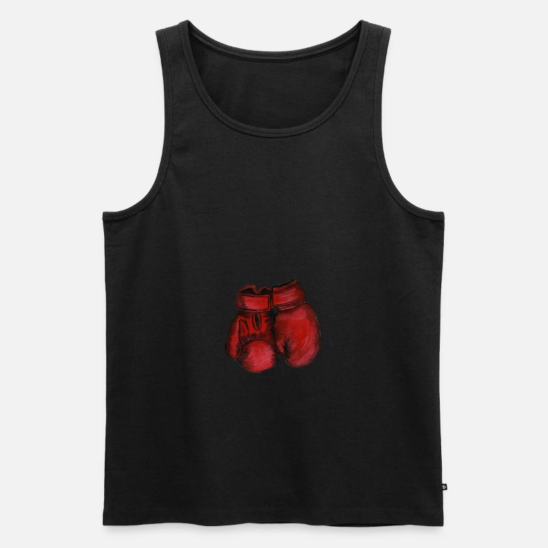 Boxhandschuhe - Boxing gloves - Boxhandschuh - Männer Premium Bio Tank Top - Schwarz
